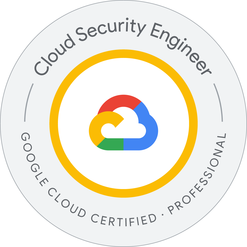 Official Google Cloud Certified Professional Cloud Security Engineer badge